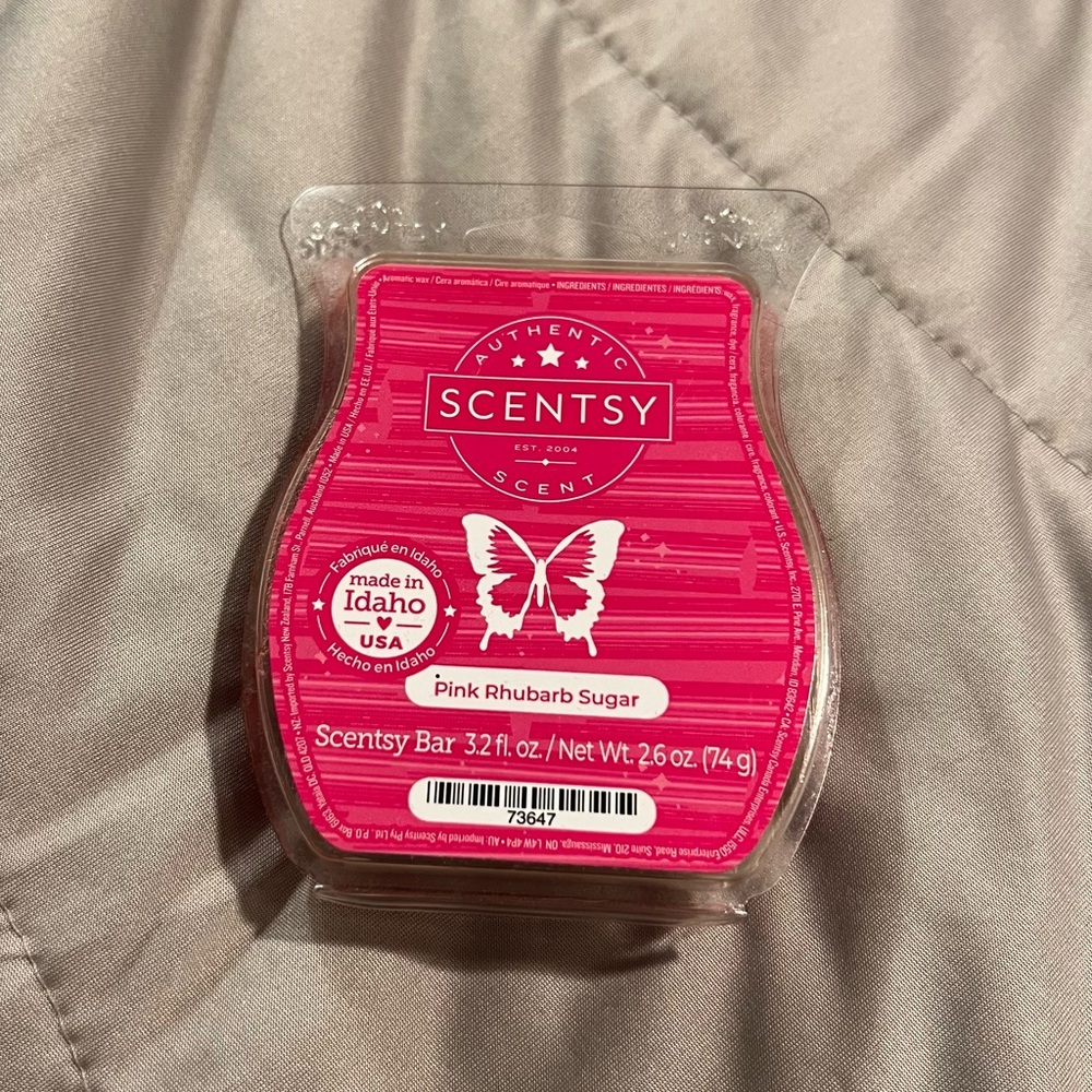 Pink Rhubarb Sugar Scent wax Bar